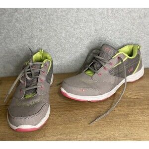 Ryka W shoes Sz 8.5 Teanna gray Canvas Walking Memory Foam Comfort Support